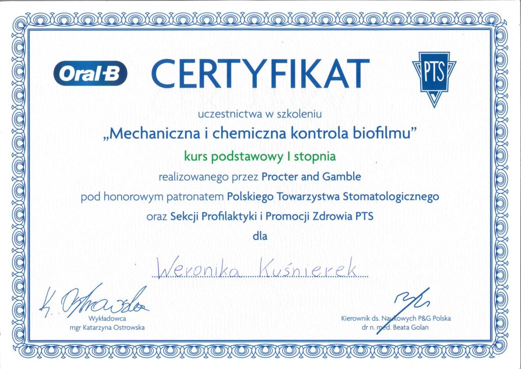 Weronika Kuśnierek - NUKS dentyści Poznań